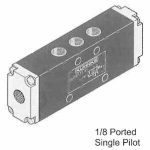 Directional Control Valves, (4 Way), Pneumatic Actuation (Spool Design, In Line Mounting)